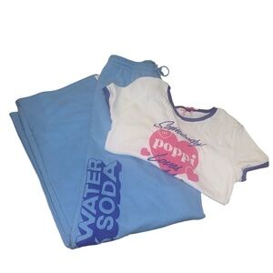 Poppi Blue and White medium Loungewear set